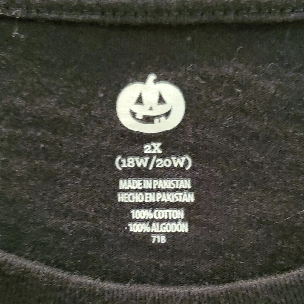 Black Cat Face T-Shirt Women Size 2X Halloween Party